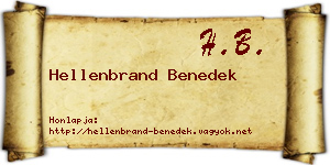 Hellenbrand Benedek névjegykártya