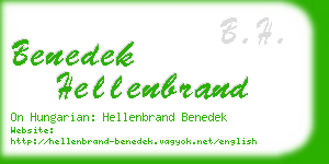 benedek hellenbrand business card
